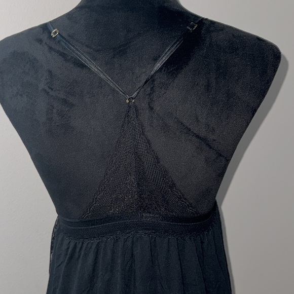 Victoria’s Secret Black Lace Racer Back intimates baby doll camisole nighty Sz S - Picture 7 of 13